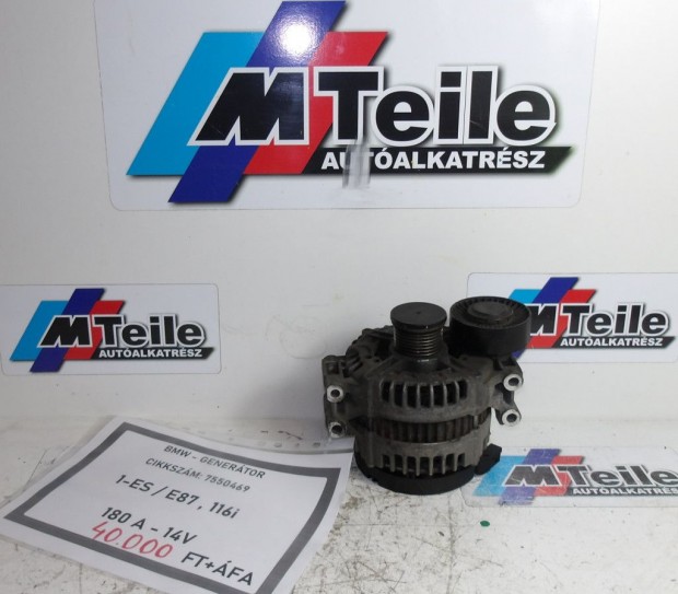 [GYRI BONTOTT] BMW - GENERTOR - 180 A - 14V - 1-ES / E87 , 116i - C